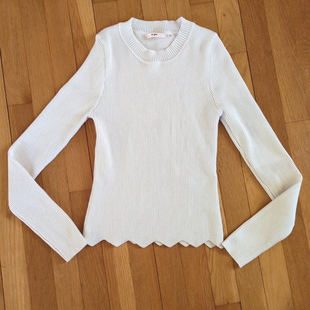 Francesca's tight for scalloped rim sweater